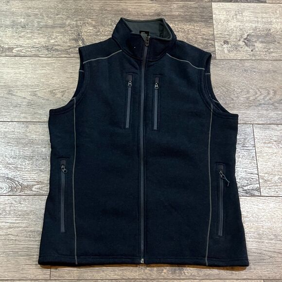 Kuhl Interceptr Vest Dark Blue Outdoor Hiking Fleece Full Zip Sweater Mens Large - Picture 2 of 10